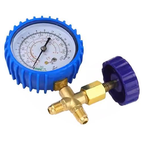 Прибор для заправки фреона XWM-466 манометрический коллектор с вентилем 0-220 PSI (5201-38554)