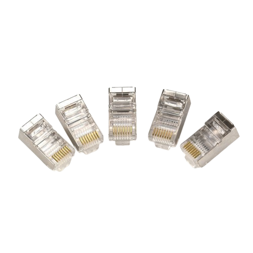 Конектор екранований RJ45 8P8C Cat5e Cat6 10 шт. Silver (285243) Конектор екранований RJ45 8P8C Cat5e Cat6 10 шт. Silver (285243)
