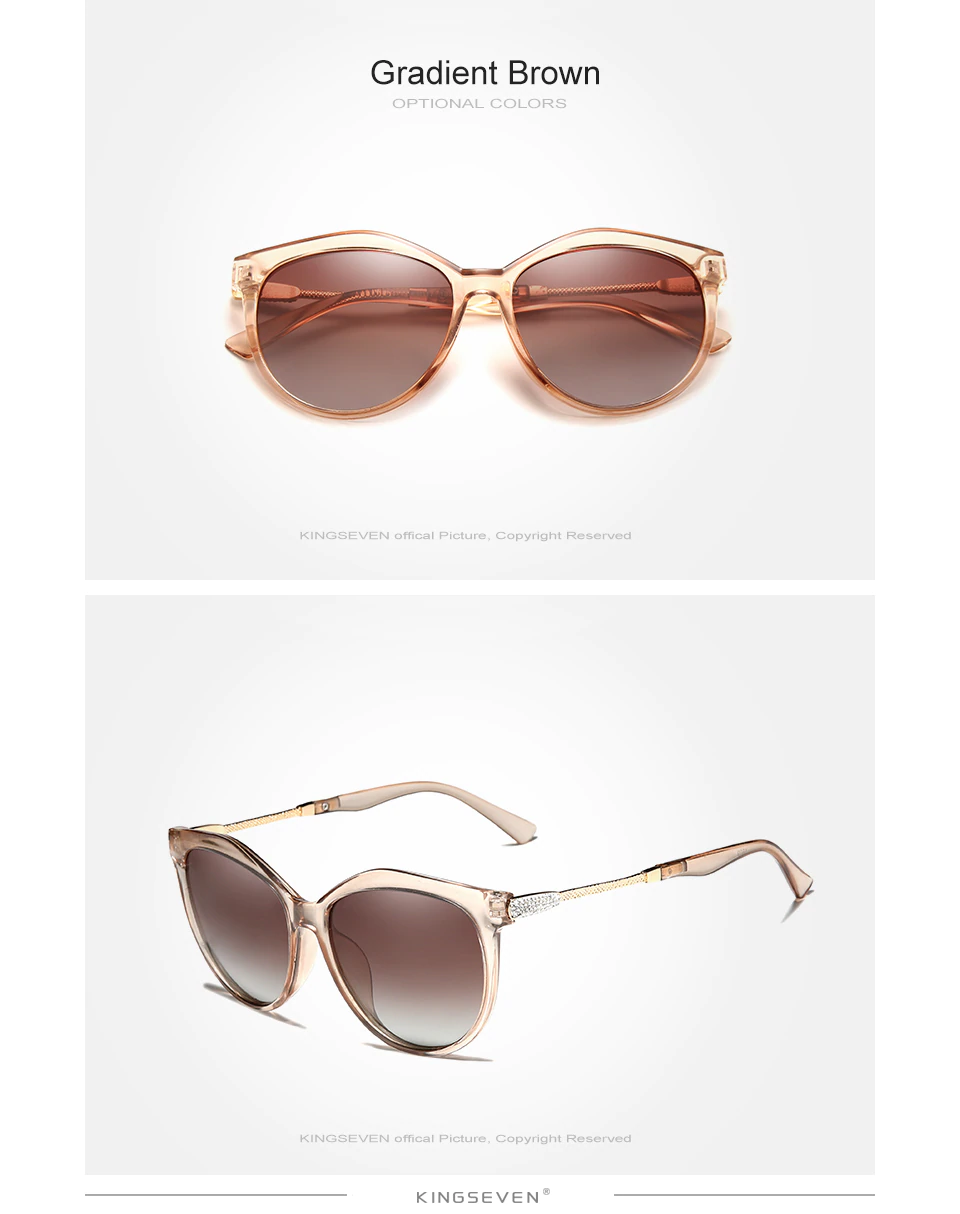 Сонцезахисні окуляри жіночі KINGSEVEN DESIGN N7826 Котяче око з градієнтними лінзами Градієнт/Коричневий - фото 2 Сонцезахисні окуляри жіночі KINGSEVEN DESIGN N7826 Котяче око з градієнтними лінзами Градієнт/Коричневий - фото 2