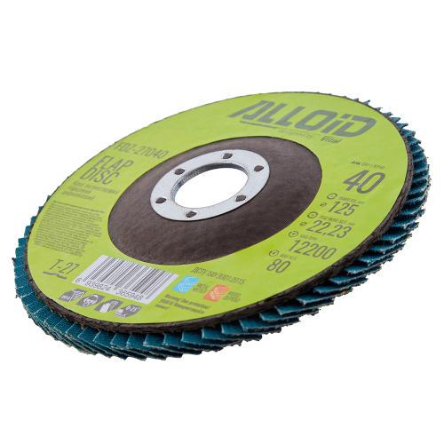 Круг лепестковый торцевой Alloid циркониевый 125 мм P40 T27 (00000061430) - фото 7