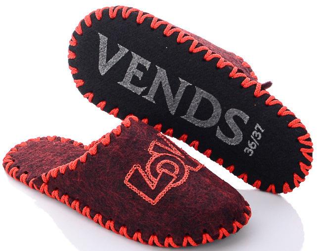 Тапочки фетровые женские VENDS 202 р. 36-37 Бордовый