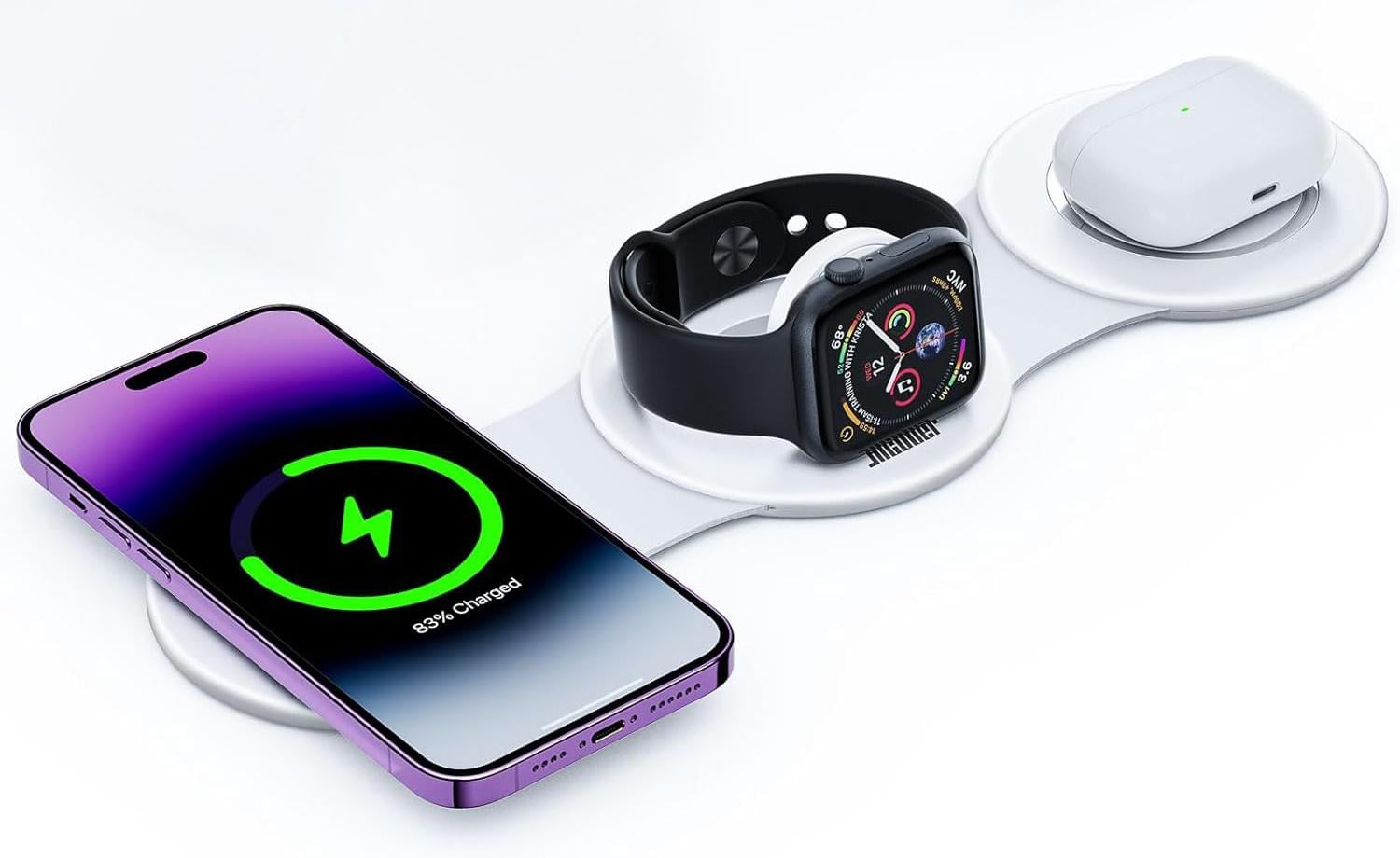 Зарядное устройство беспроводное Hicober Wireless Charging Station 3в1