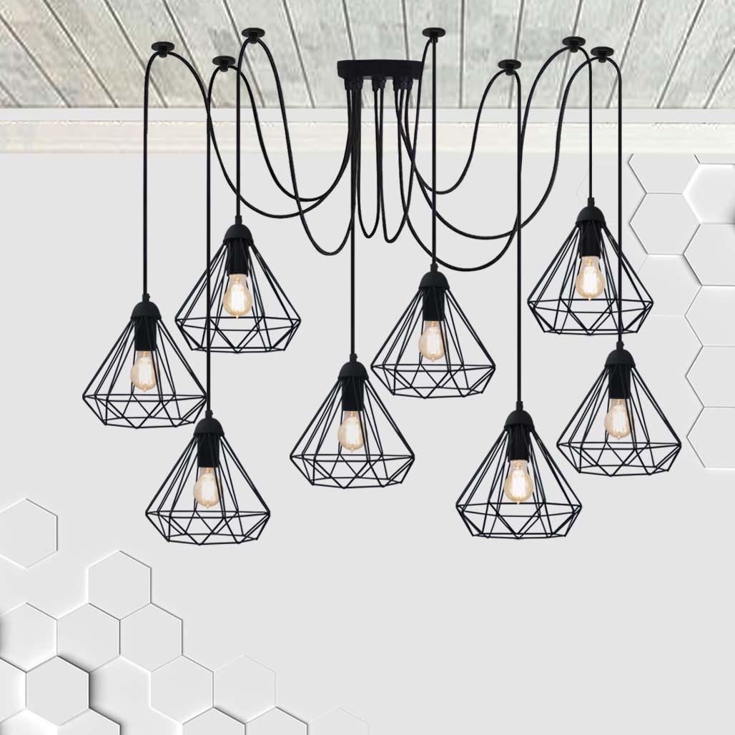 Люстра Levistella Diamond-8 Black - фото 1