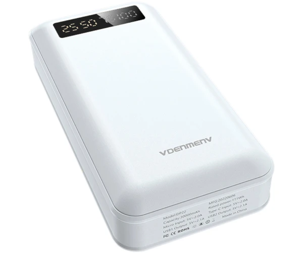 Батарея дополнительная Denmen DP22 30000 mAh White - фото 2 Батарея дополнительная Denmen DP22 30000 mAh White - фото 2