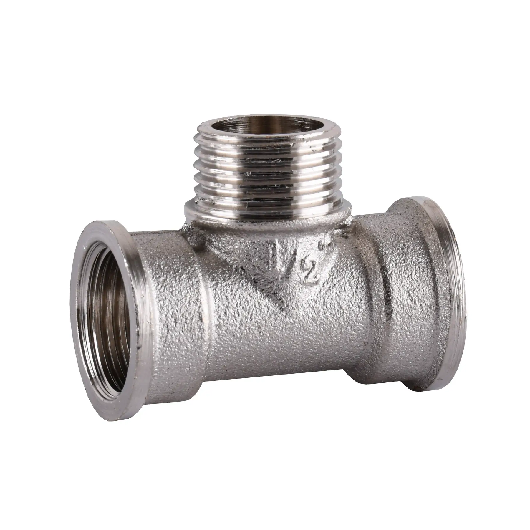 Тройник штампованный никелированный 1/2" ВРх1/2" ЗРх1/2" ВР (А0211Анк VA) Тройник штампованный никелированный 1/2" ВРх1/2" ЗРх1/2" ВР (А0211Анк VA)