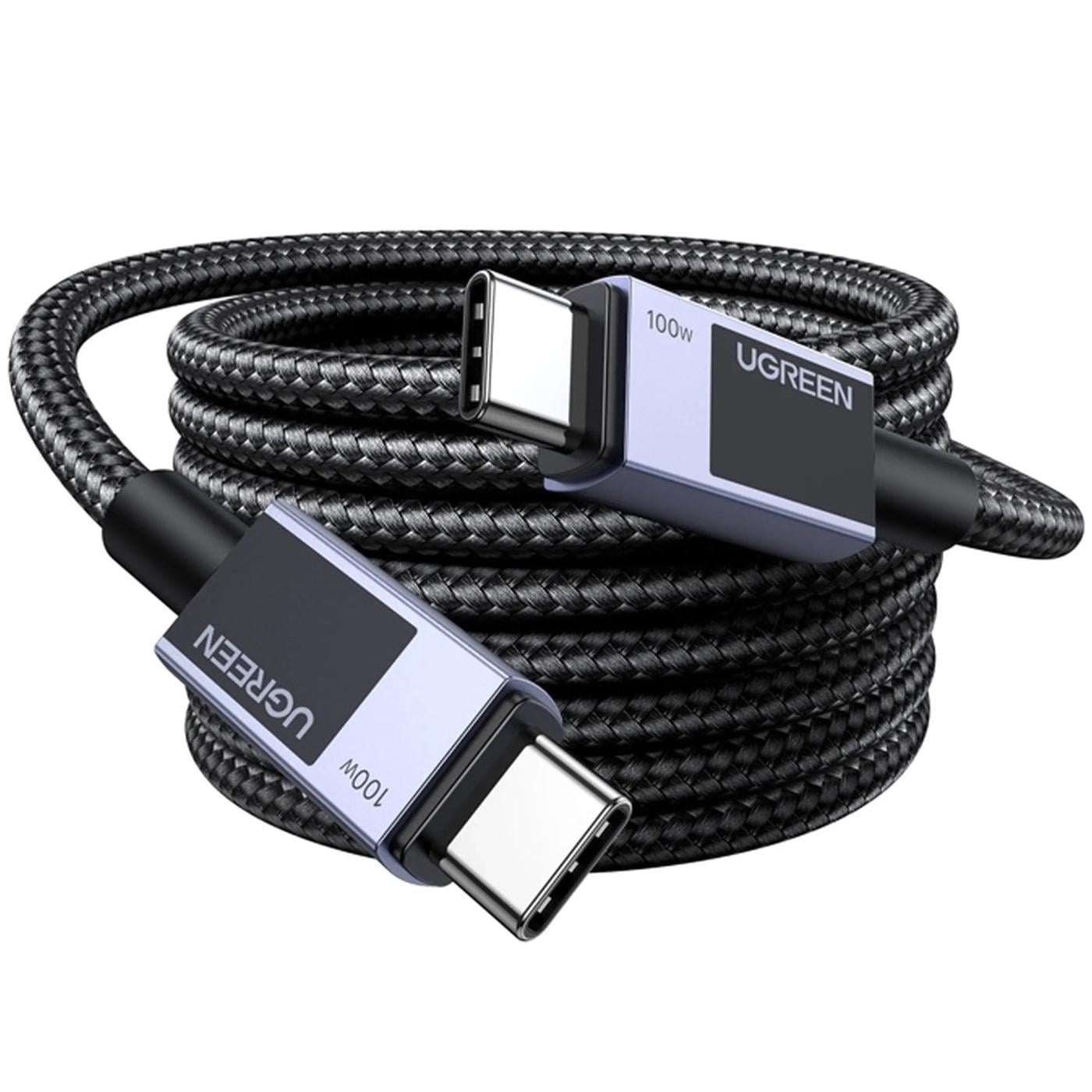 Кабель Type-C на Type-C UGREEN L512 100W 5A PD Fast Charging Cable 2 м Gray (45064)