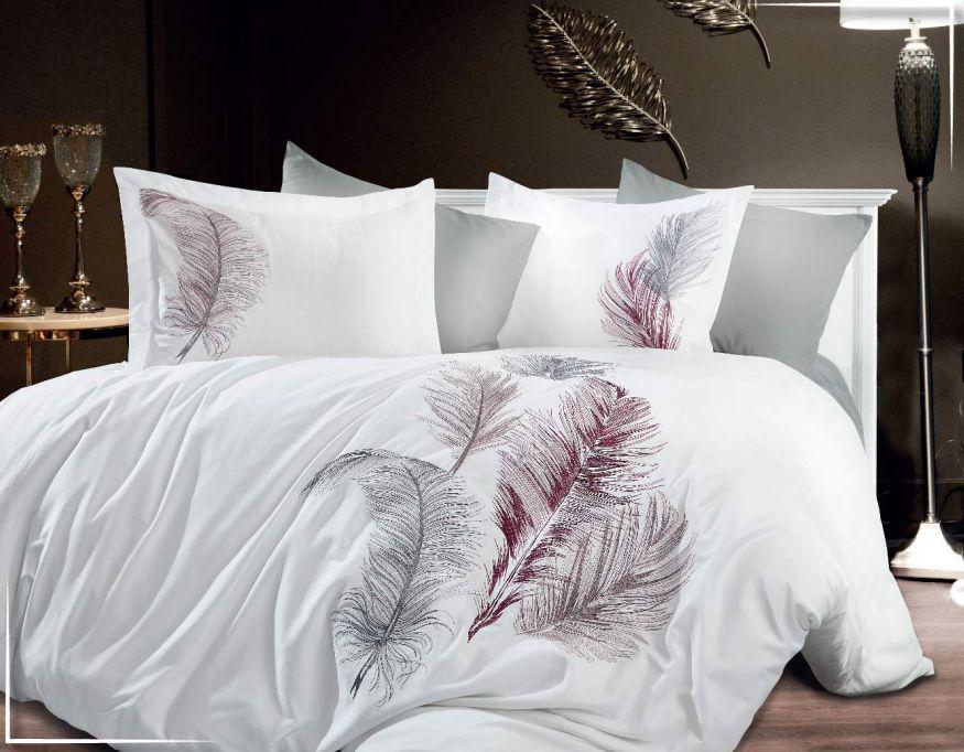 Постельное белье Dantela Iz beyaz Сатин с вышивкой Евро