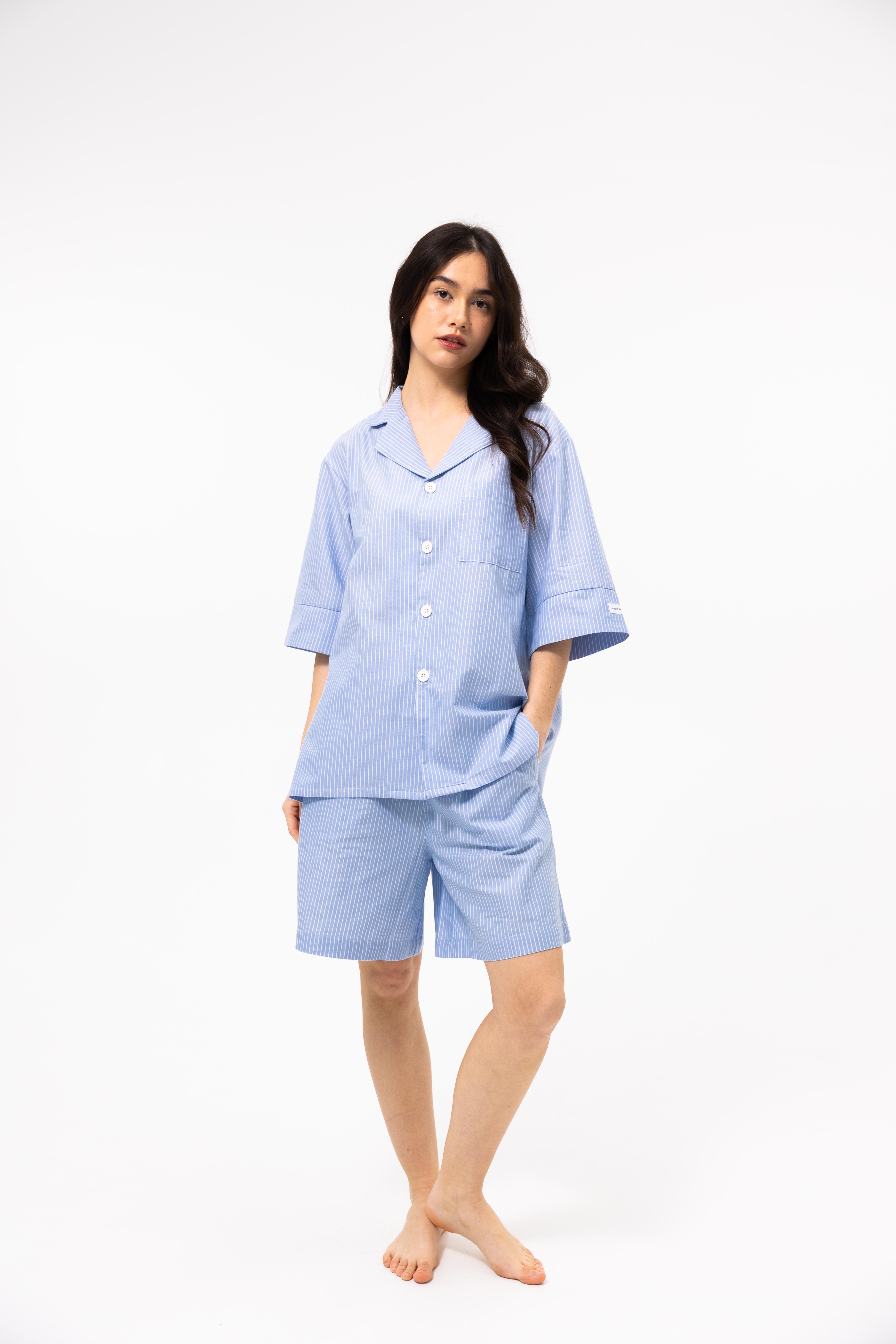 Пижама Lotus Home City Shorts Unisex M Голубой (svt-2000022353946)