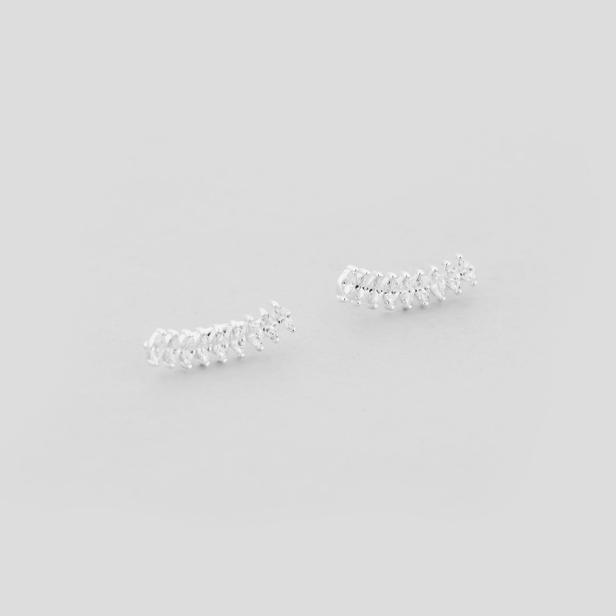 Серебряные серьги Minimal Интуитивное мнение (16054)