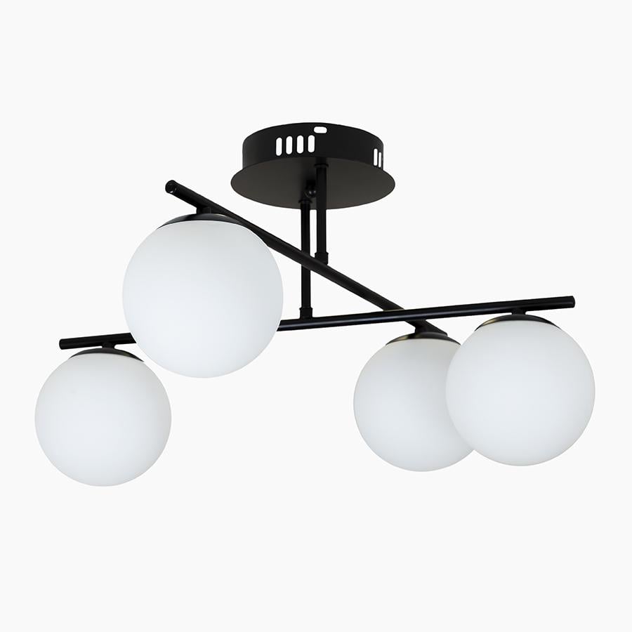 Люстра потолочная шар Levistella 7529801-4 BK/WH Черный/Белый