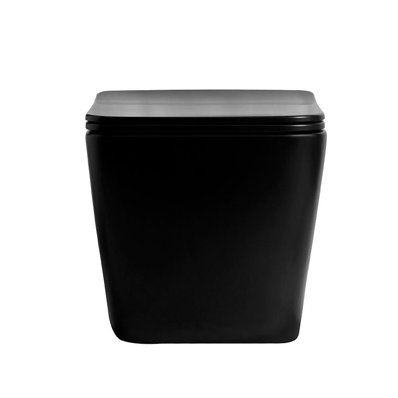 Унитаз подвесной Dusel Cubis DWHT10201030RВ с сиденьем Slim Soft-Close Black Matt (810302) - фото 3