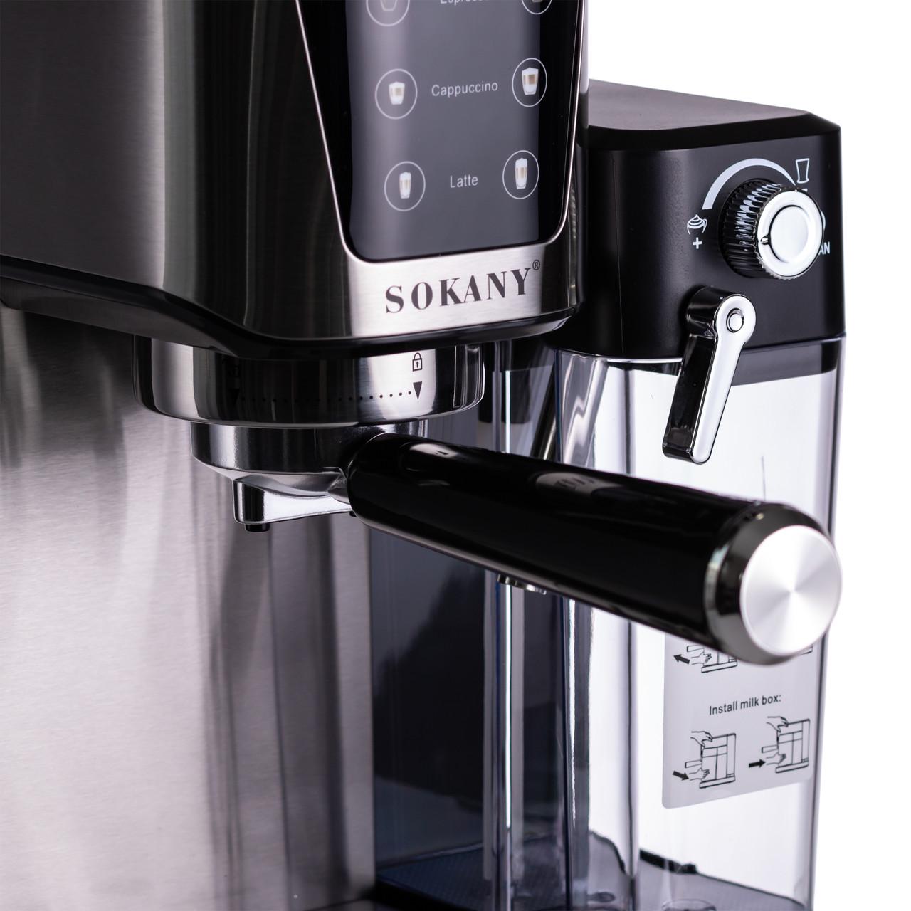 Кофеварка рожковая Sokany SK-04027 с капучинатором 3в1 1350 Вт 1 л (7385) - фото 6