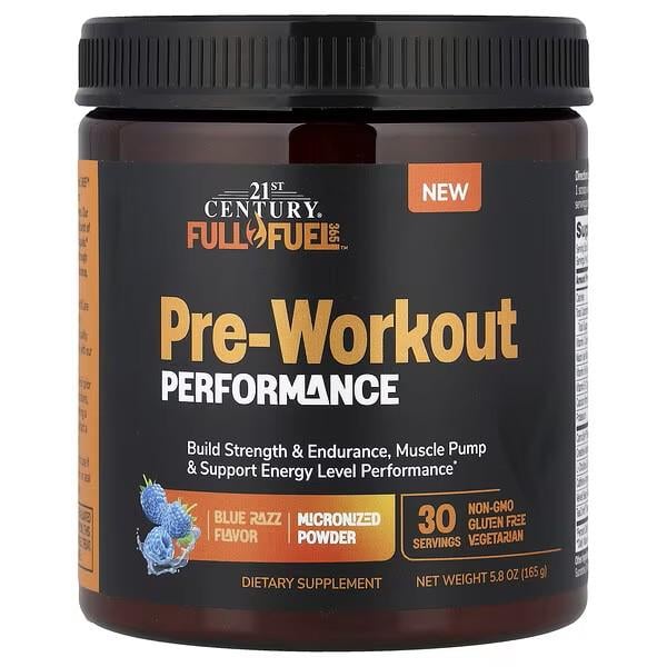 Предтренировочный комплекс 21st Century Full Fuel 365 Pre-Workout Performance 165 г Blue Razz