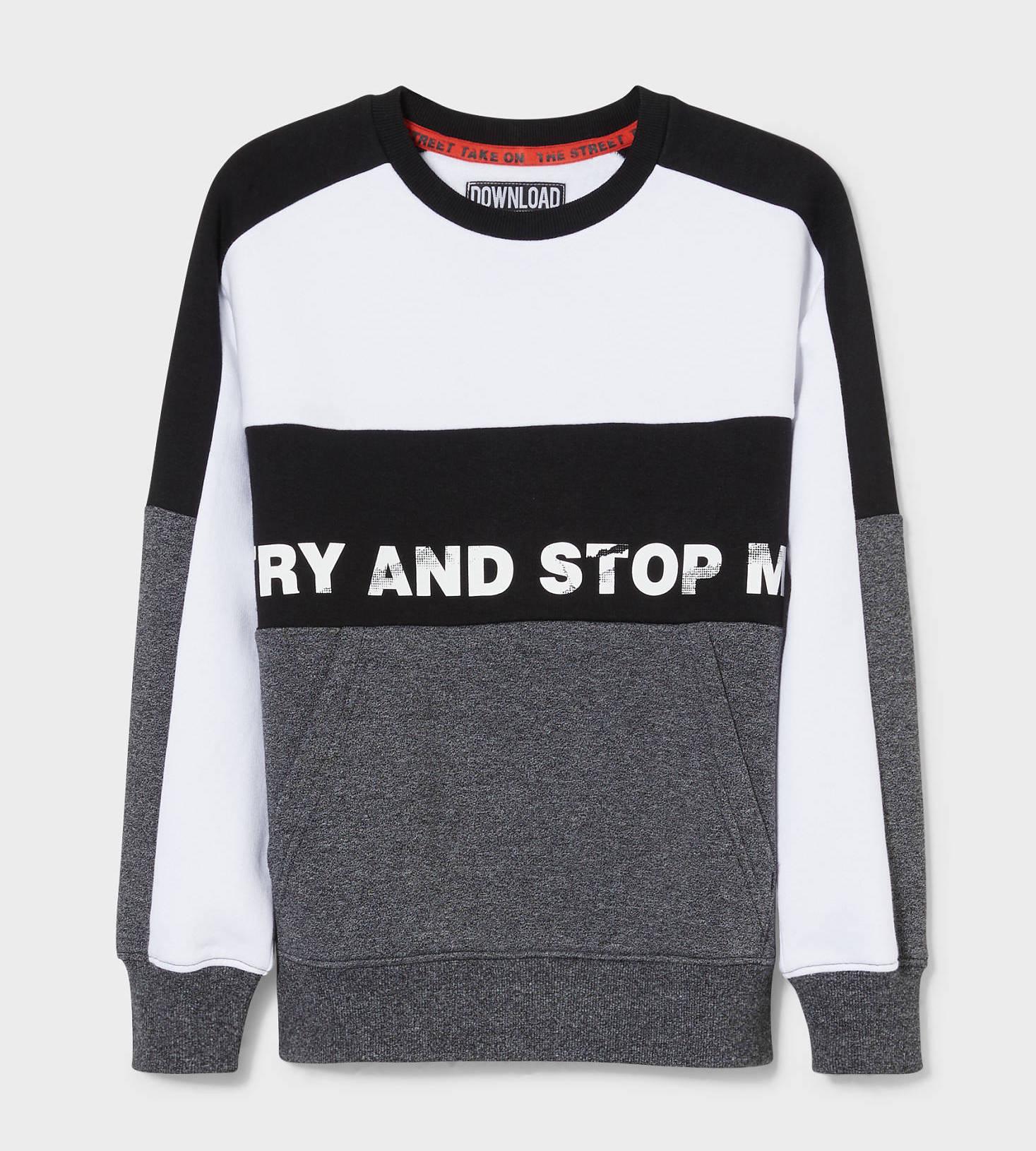 Світшот для хлопчика C&A підлітковий розмір 158-164 см Білий/Чорний/Сірий (2136646)