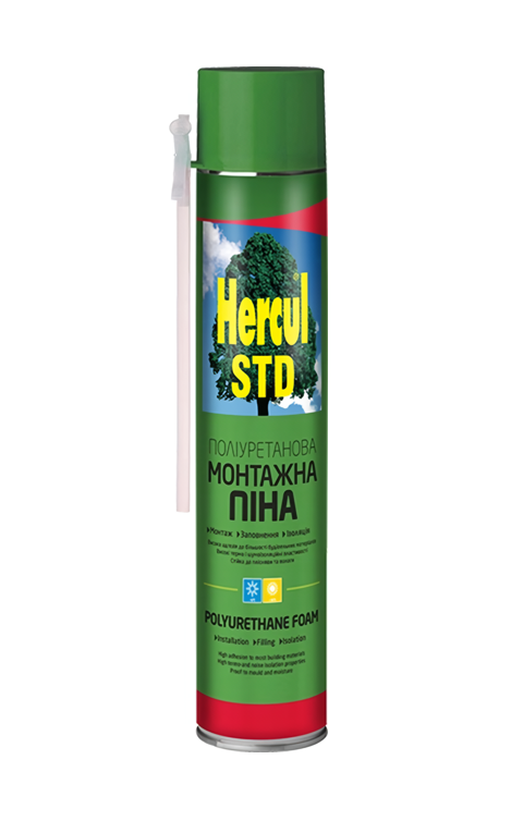 Піна монтажна всесезонна HERCUL STD 750 мл/850 г (90601166)