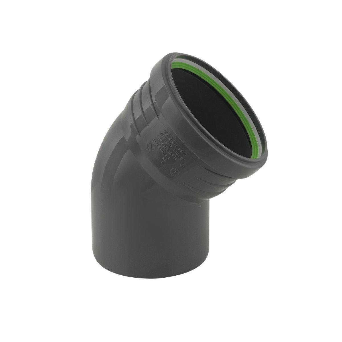 Колено канализационное ASG HTR Ф 110 мм 45° (78848)