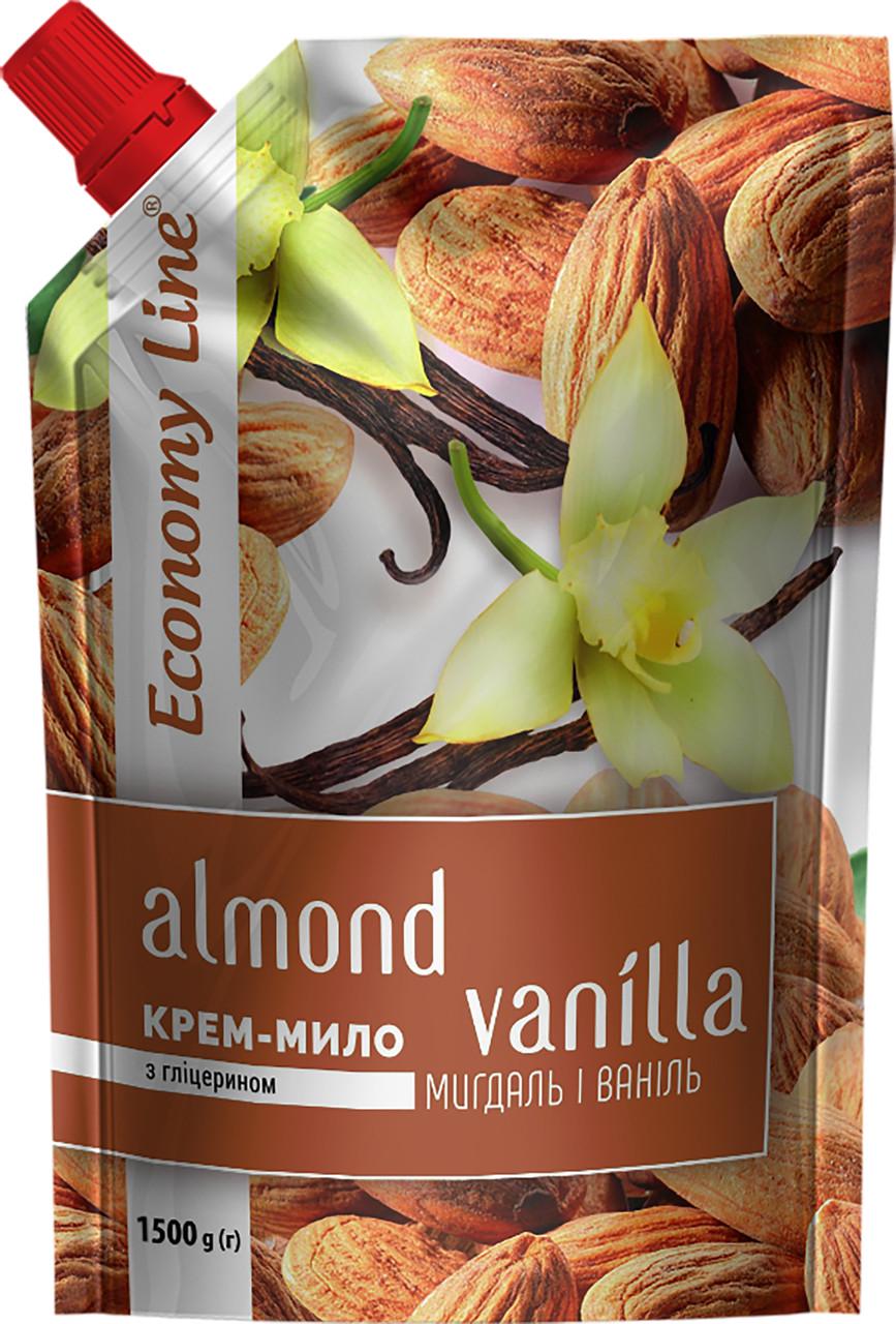 Мило рідке Economy Line Мигдаль і ваніль запасний блок 1500 мл (4820270630792)