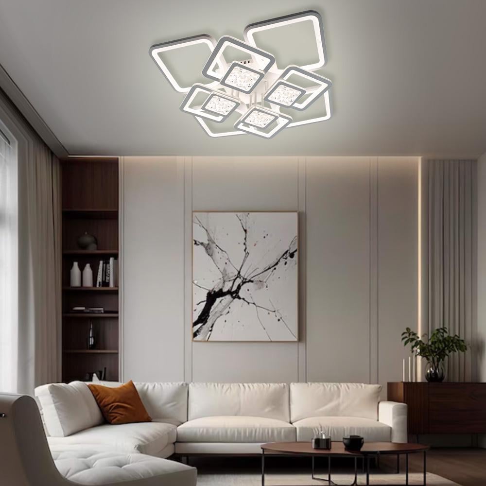 Люстра-смарт світлодіодна ESLLSE TETRA TWIST ICE 165W 8S 595x595x110 мм Білий (141-10584-01) - фото 6