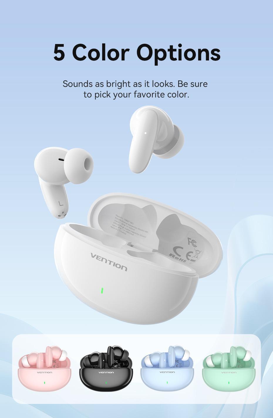 Навушники бездротові Vention Elf E01 Bluetooth 5.3 TWS шумозаглушення AAC/SBC Hi-Fi IPX4 водонепроникні Фіолетовий (NBFV0) - фото 16 Навушники бездротові Vention Elf E01 Bluetooth 5.3 TWS шумозаглушення AAC/SBC Hi-Fi IPX4 водонепроникні Фіолетовий (NBFV0) - фото 16