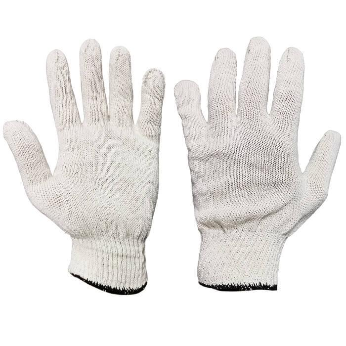 Перчатки рабочие трикотажные без ПВХ 50 шт. Белый (2030)