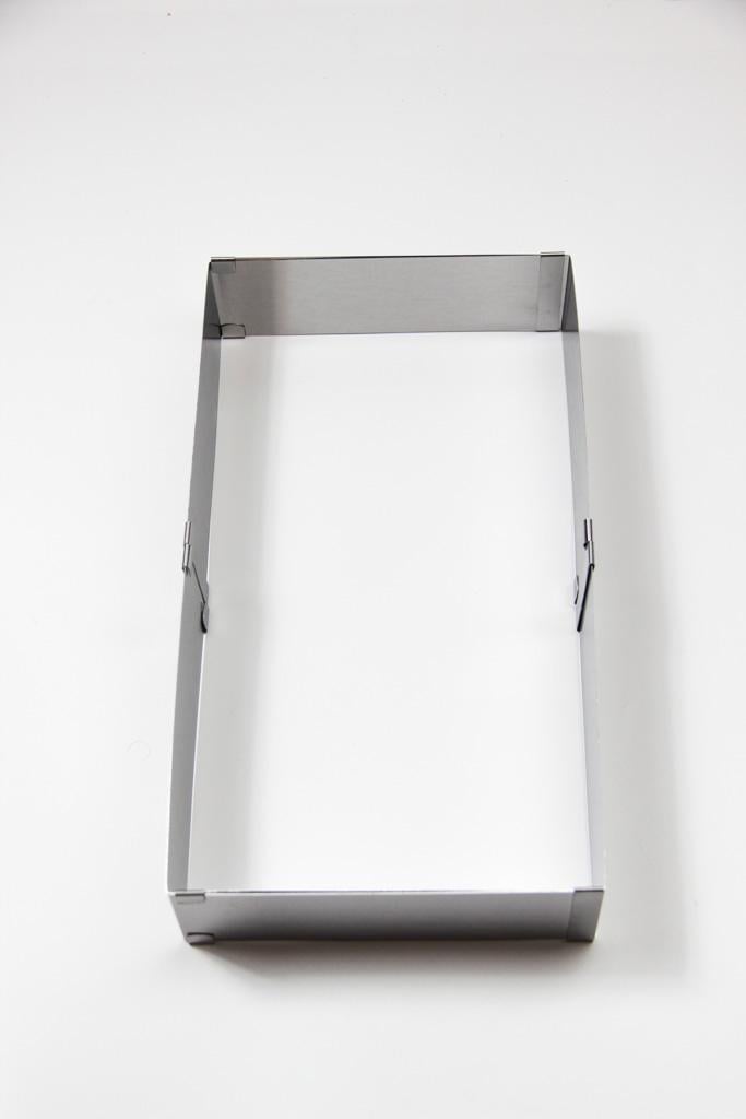 Форма для выпечки раздвижная R89548 Квадрат 10-18х5 см Серебряный