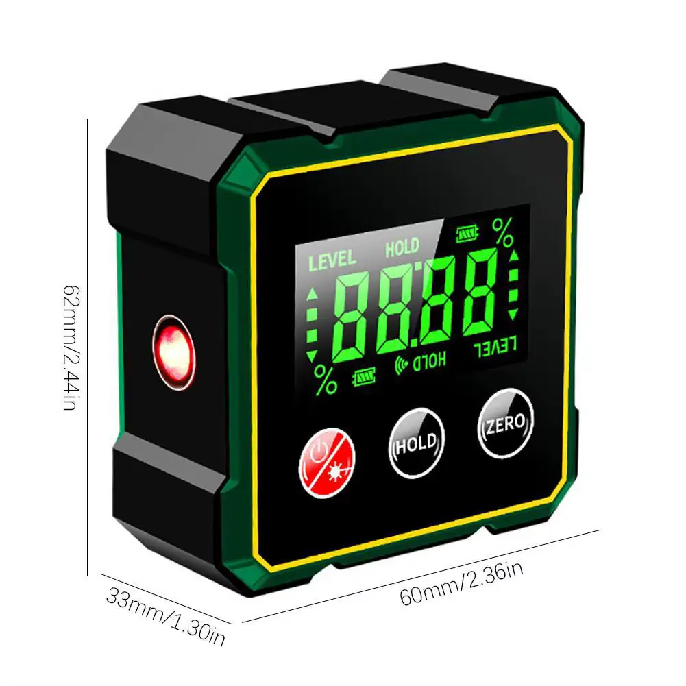 Угломер цифровой Digital Protractor JC 100 со встроенным аккумулятором инклинометр с лазерами и магнитом (28282278) - фото 3 Угломер цифровой Digital Protractor JC 100 со встроенным аккумулятором инклинометр с лазерами и магнитом (28282278) - фото 3