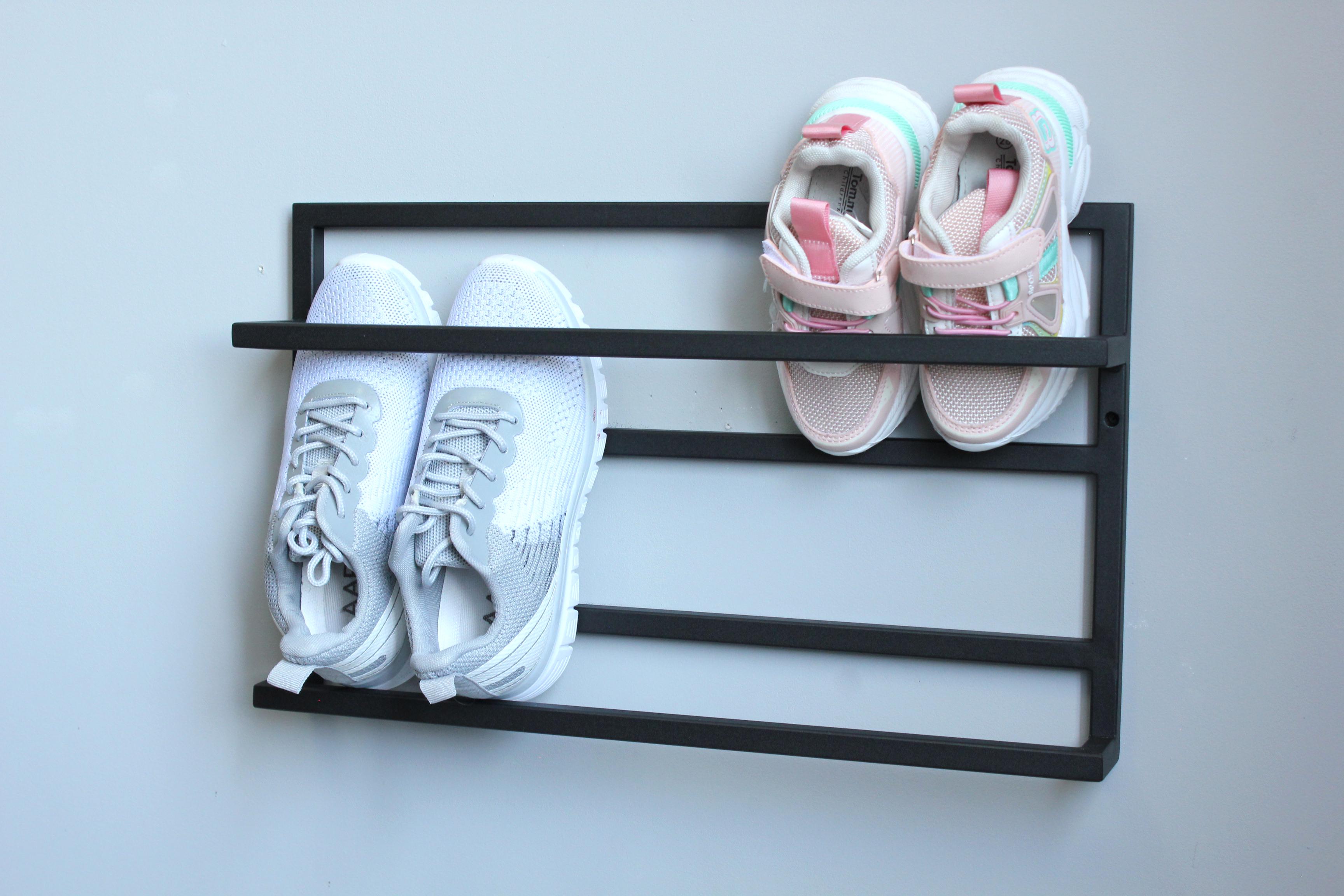 Полка настенная для обуви металлическая/компактная 70х30х9 см (ML-51.4) - фото 2 Полка настенная для обуви металлическая/компактная 70х30х9 см (ML-51.4) - фото 2