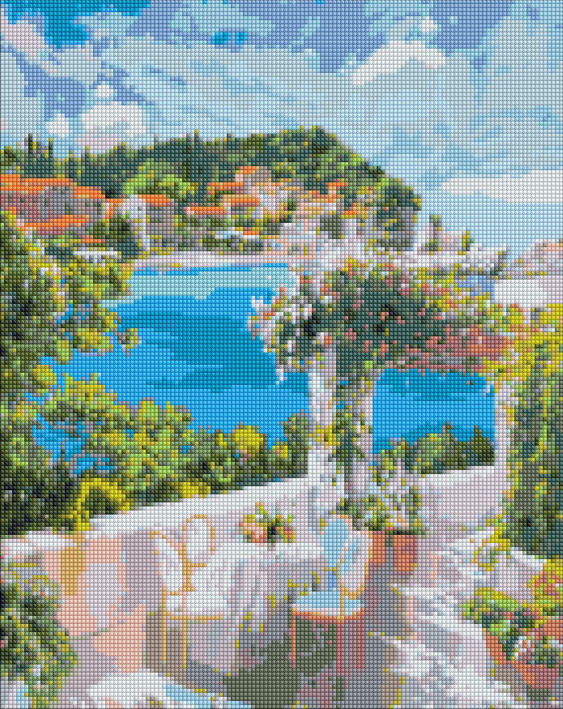 Алмазная мозаика Идейка Завтрак у моря 40x50 см (AMO7051)