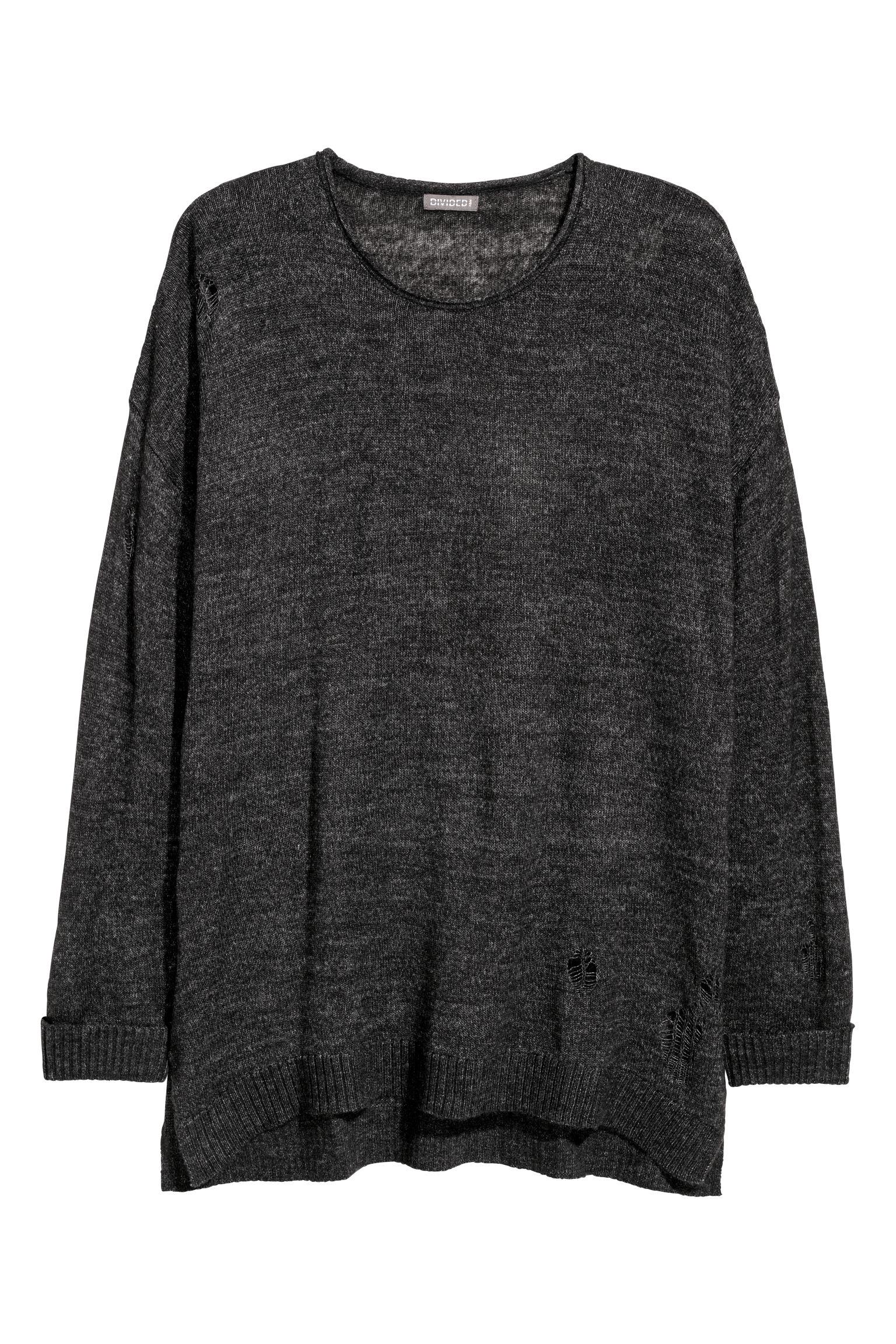 Джемпер H&M M Черный меланж (11035775567) Джемпер H&M M Черный меланж (11035775567)