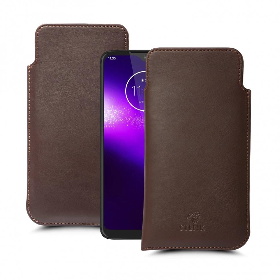 Футляр Stenk Elegance для Motorola One Macro Коричневый (65166)