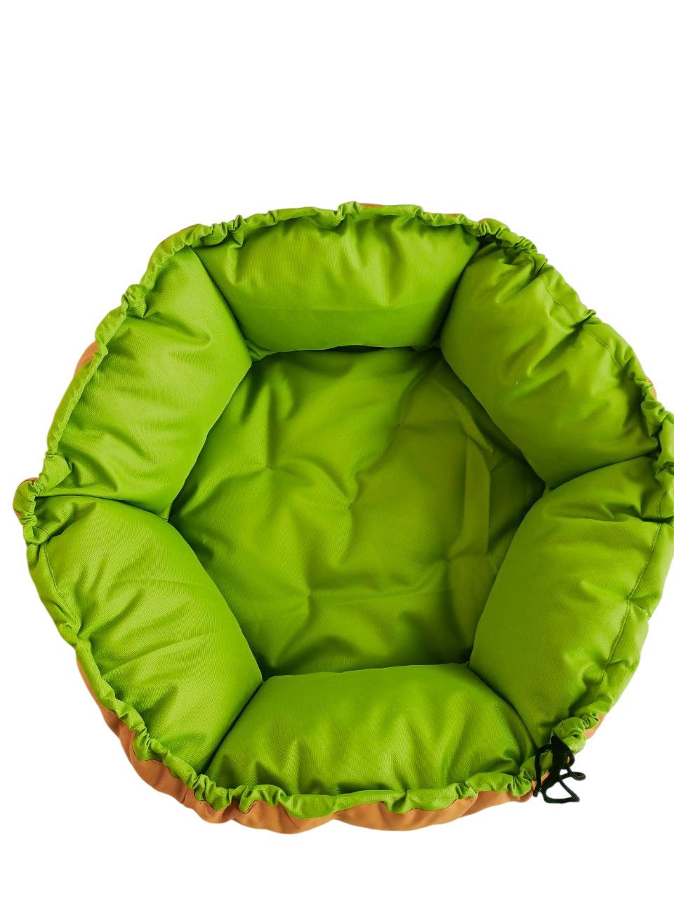 Лежанка для собак та котів 75x75 см Помаранчевий з зеленим (29272963) - фото 5 Лежанка для собак та котів 75x75 см Помаранчевий з зеленим (29272963) - фото 5