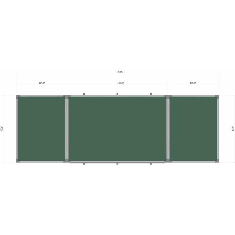 Доска SECTOR КМ4010 комби мел/маркер 5 поверхностей 400x100 см (tf641) - фото 10