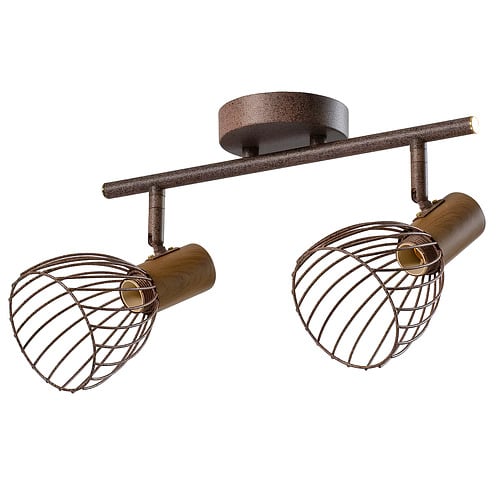 Люстра Svet с металлическими поворотными плафонами на две лампы Е14 Коричневый (C44-2 CRG)