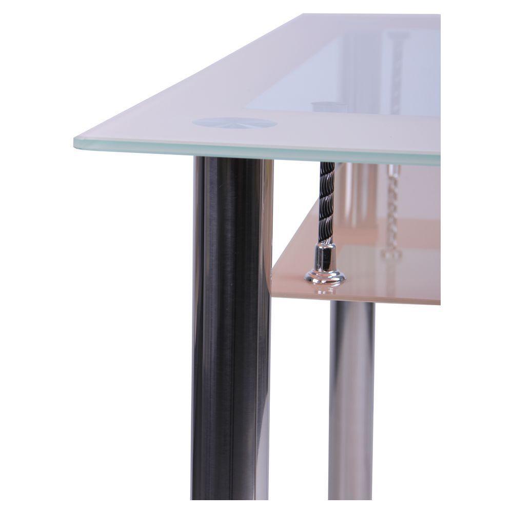 Стіл обідній AMF Бетані Прозорий/Ваніль/Хром (43125) - фото 4 Стіл обідній AMF Бетані Прозорий/Ваніль/Хром (43125) - фото 4