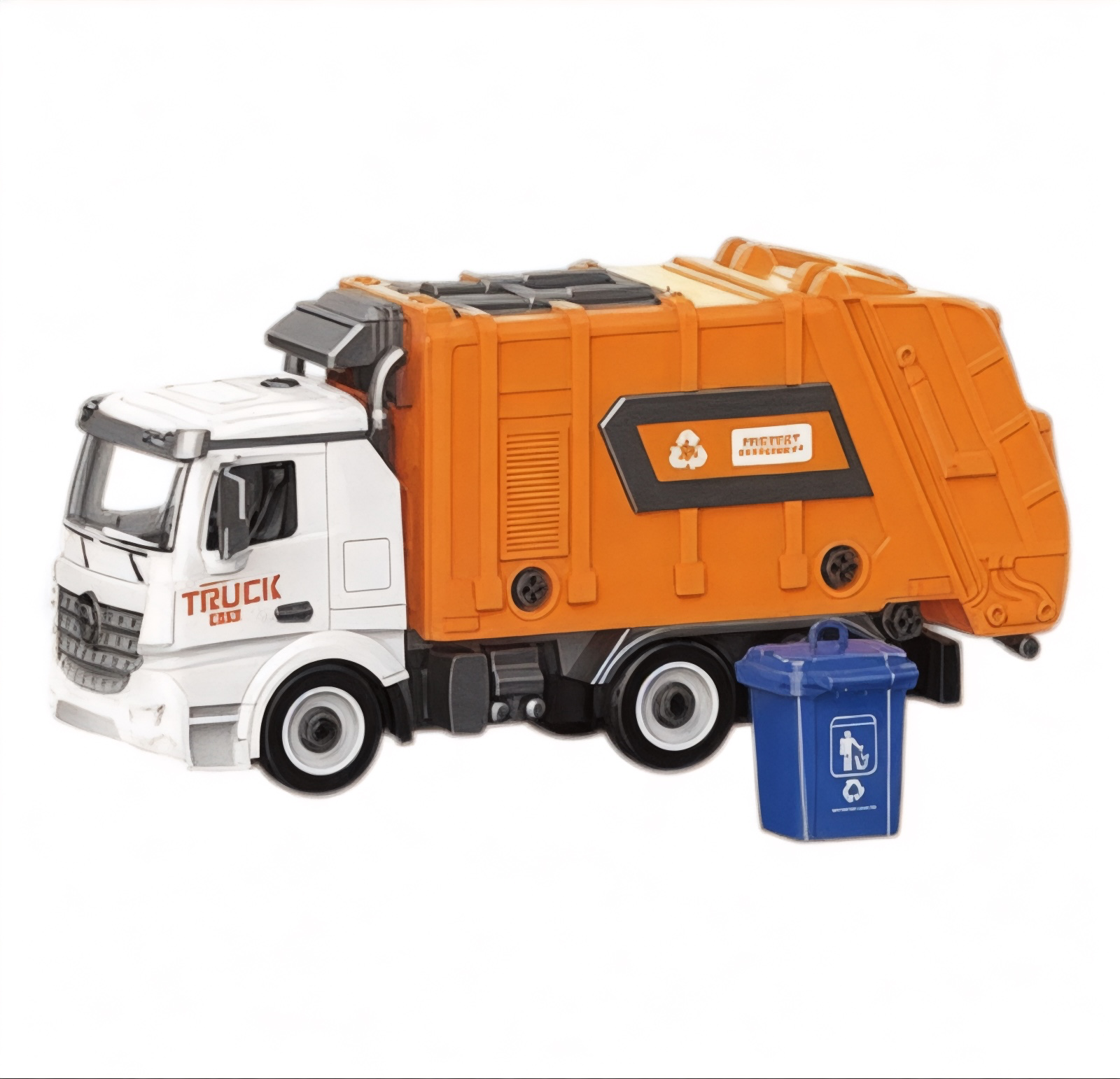 Машинка-конструктор на радиоуправлении WENYI YWS 982 D спецтехника мусоровоз в коробке (113975)