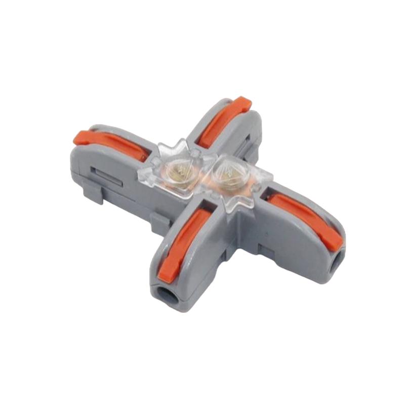 Клемма проходная Tactix 0,5-4 мм2 32А 1-3 наборная 51,6х8х14,5 мм Оранжевый (L11A)