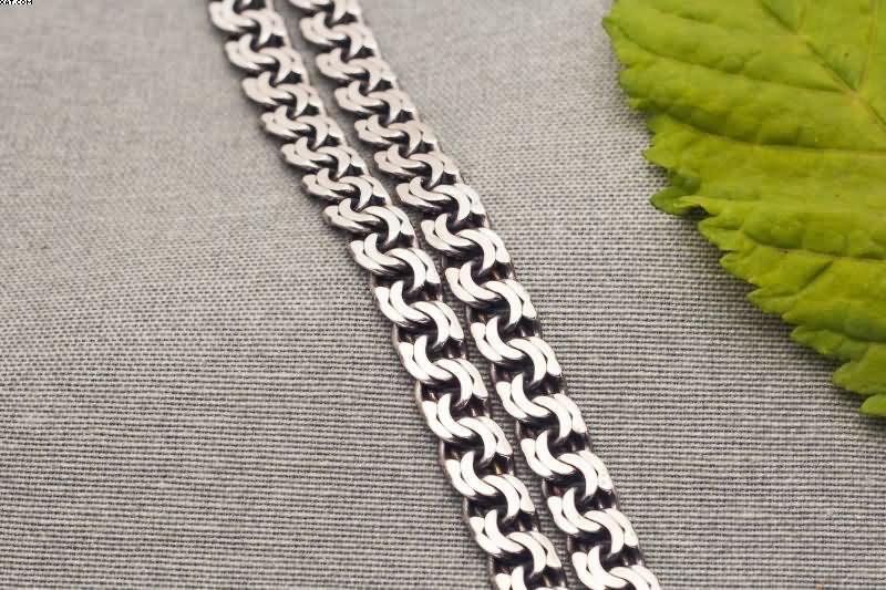 Серебряная цепочка бисмарк плоский (18-02-50-12)