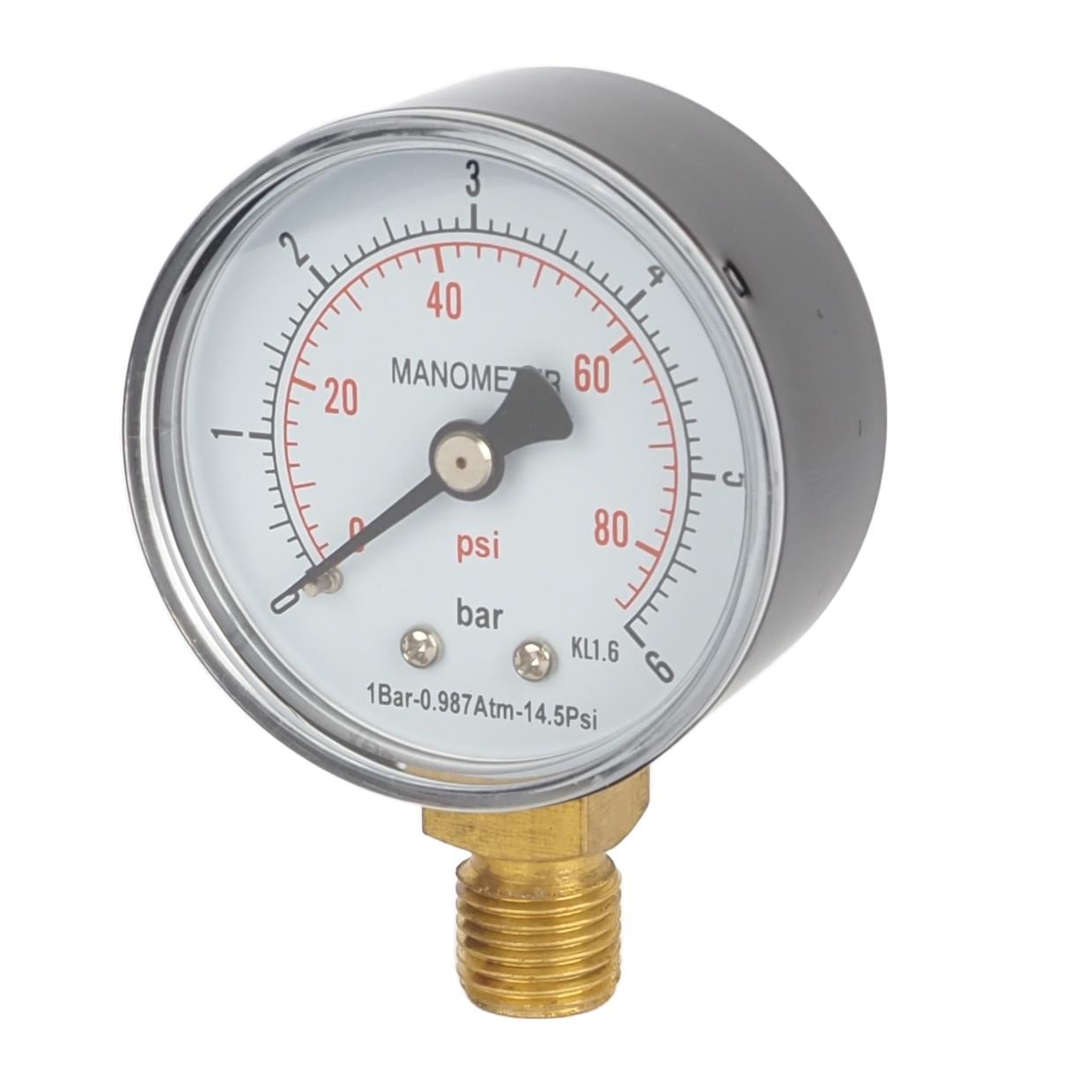 Манометр SD1706 0-6 бар радиальный 1/4" Ø 50 мм