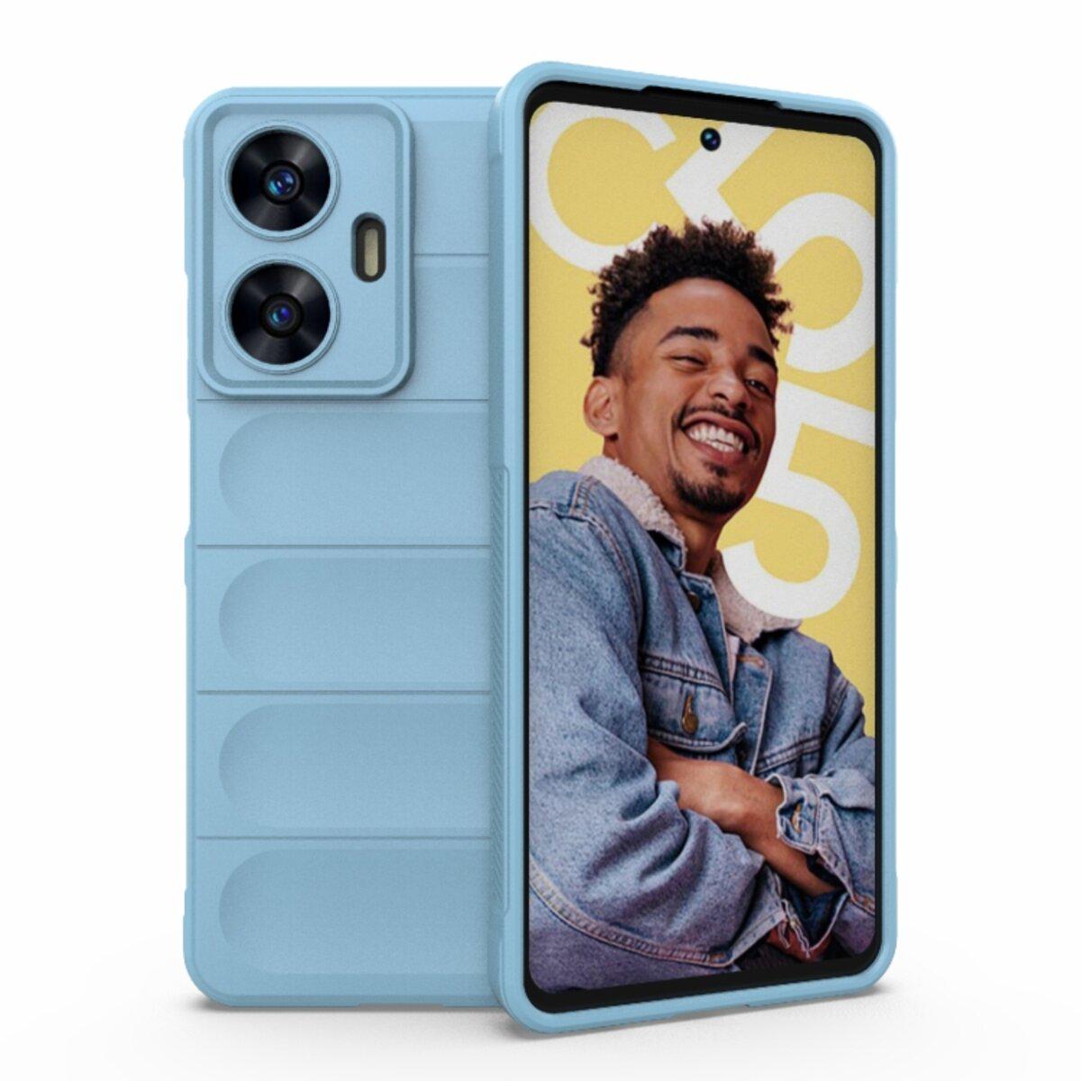 Противоударный чехол для Realme C55 Cosmic Magic Shield / Light Blue