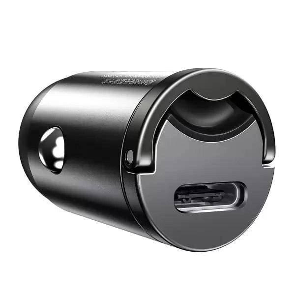 Зарядний пристрій в автомобіль Baseus Tiny Star Mini Quick Charge Car Charger USB Type-C Port 30 W Gray (VCHX-B0G)
