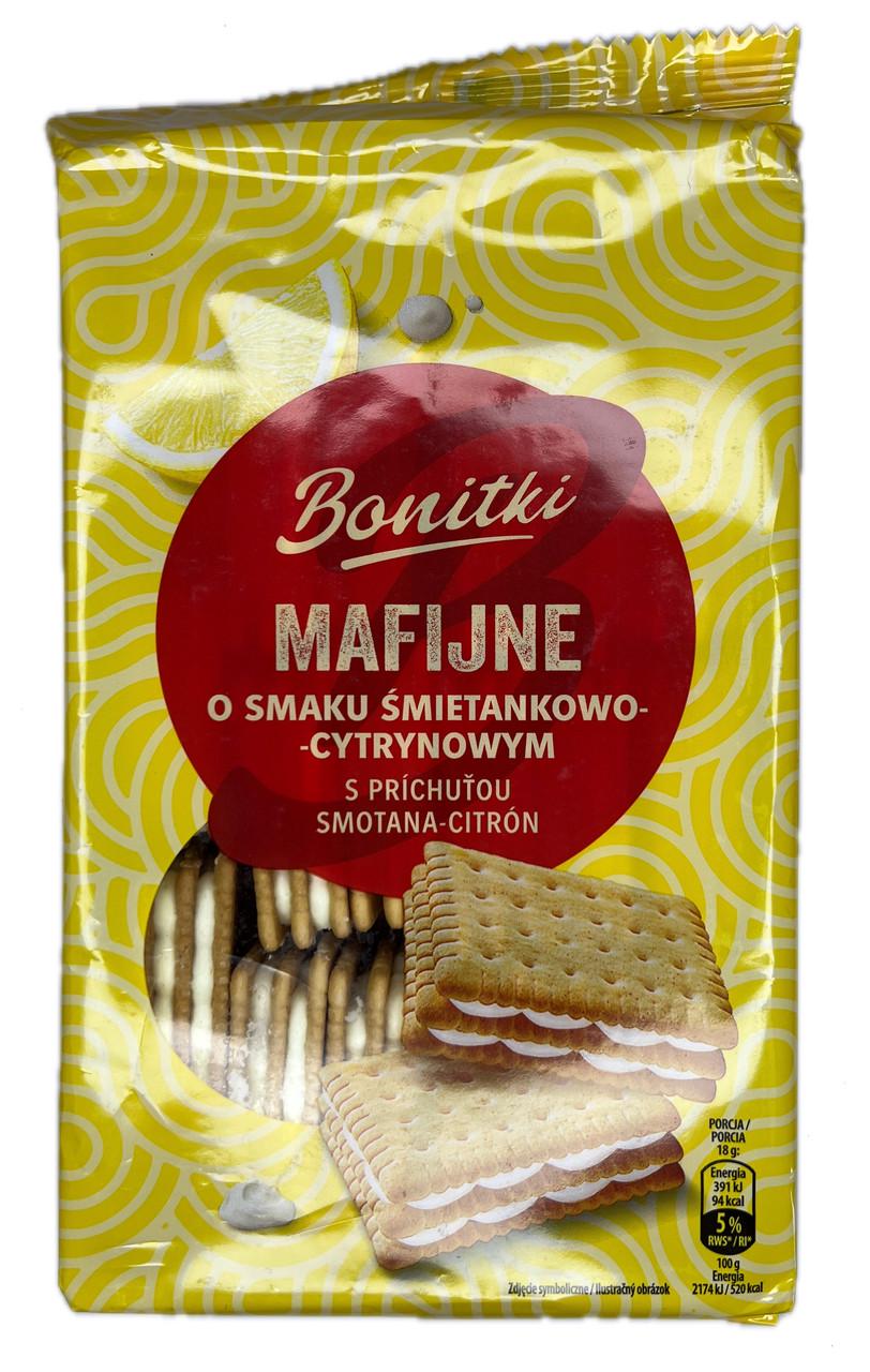 Печенье Bonitki Mafijne со сливочно-лимонным кремом 330 г
