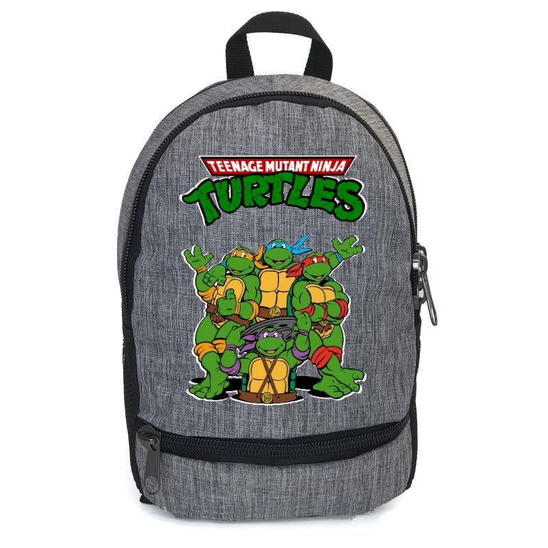 Школьный рюкзак Cappuccino Toys ninja turtle-012 с принтом Черепашки ниндзя 12,5 л Серый (1381809911)