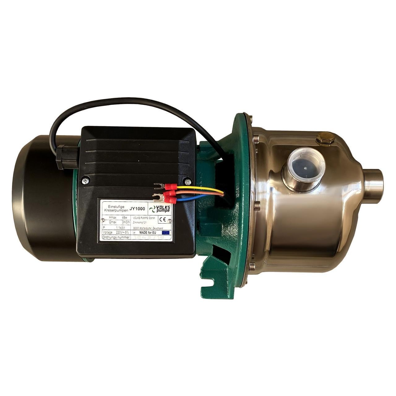 Насос центробіжний Volks pumpe JY1000 1,1 кВт нержавійка (000010075)