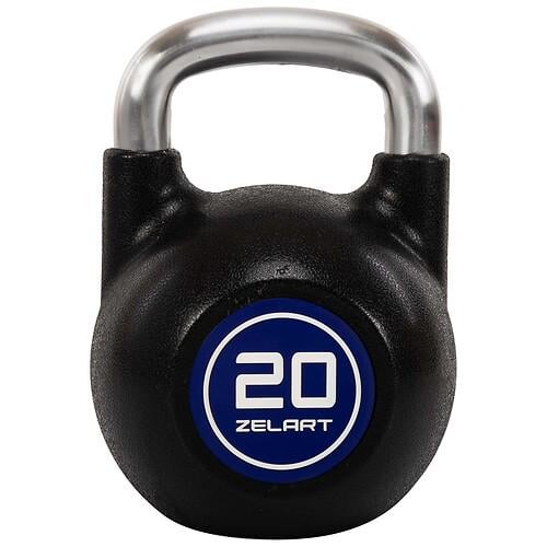 Гиря змагальна цільна Zelart TA-4756-20 чавунна з PU-покриттям і хромованою ручкою 20 кг Чорний (31493125) Гиря змагальна цільна Zelart TA-4756-20 чавунна з PU-покриттям і хромованою ручкою 20 кг Чорний (31493125)