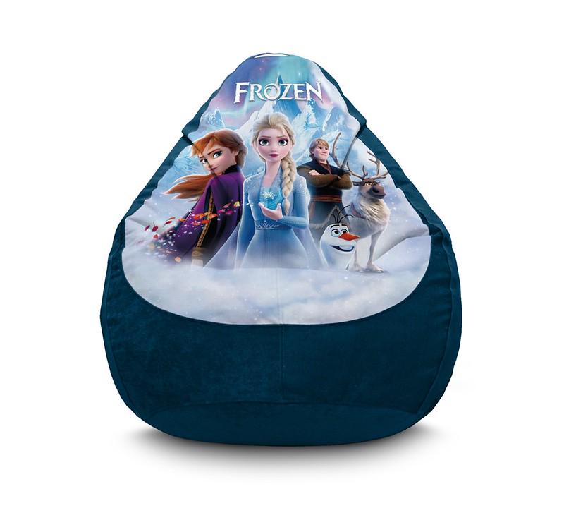 Кресло мешок Frozen Elsa and snowflake Флок XL 80х110 см Синий