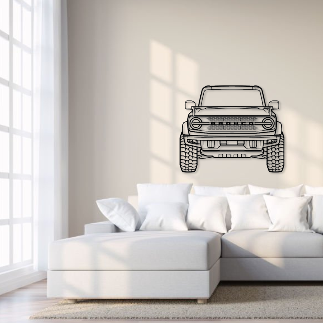Декор на стену авто Ford Bronco из металла 100 см (auto329)