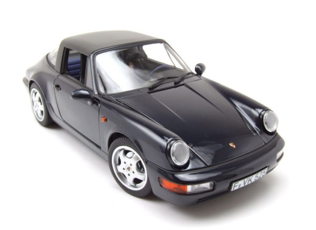 Модель автомобіля Norev 1:18 Porsche 911 964 Carrera 4 Targa 1991 Blue Metallic (187340) - фото 2