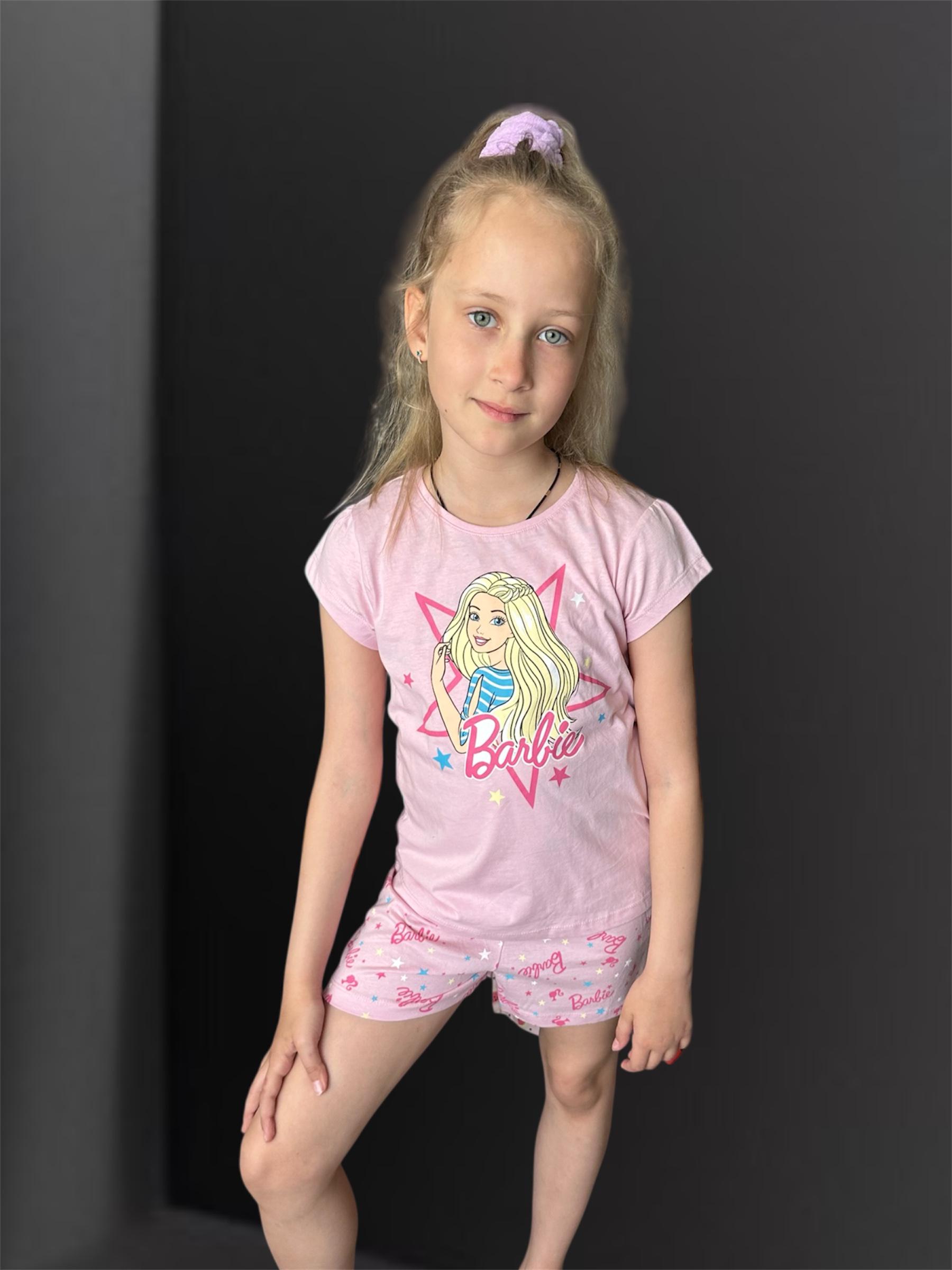 Піжама Barbie 2/4 роки 98-104 см Рожевий