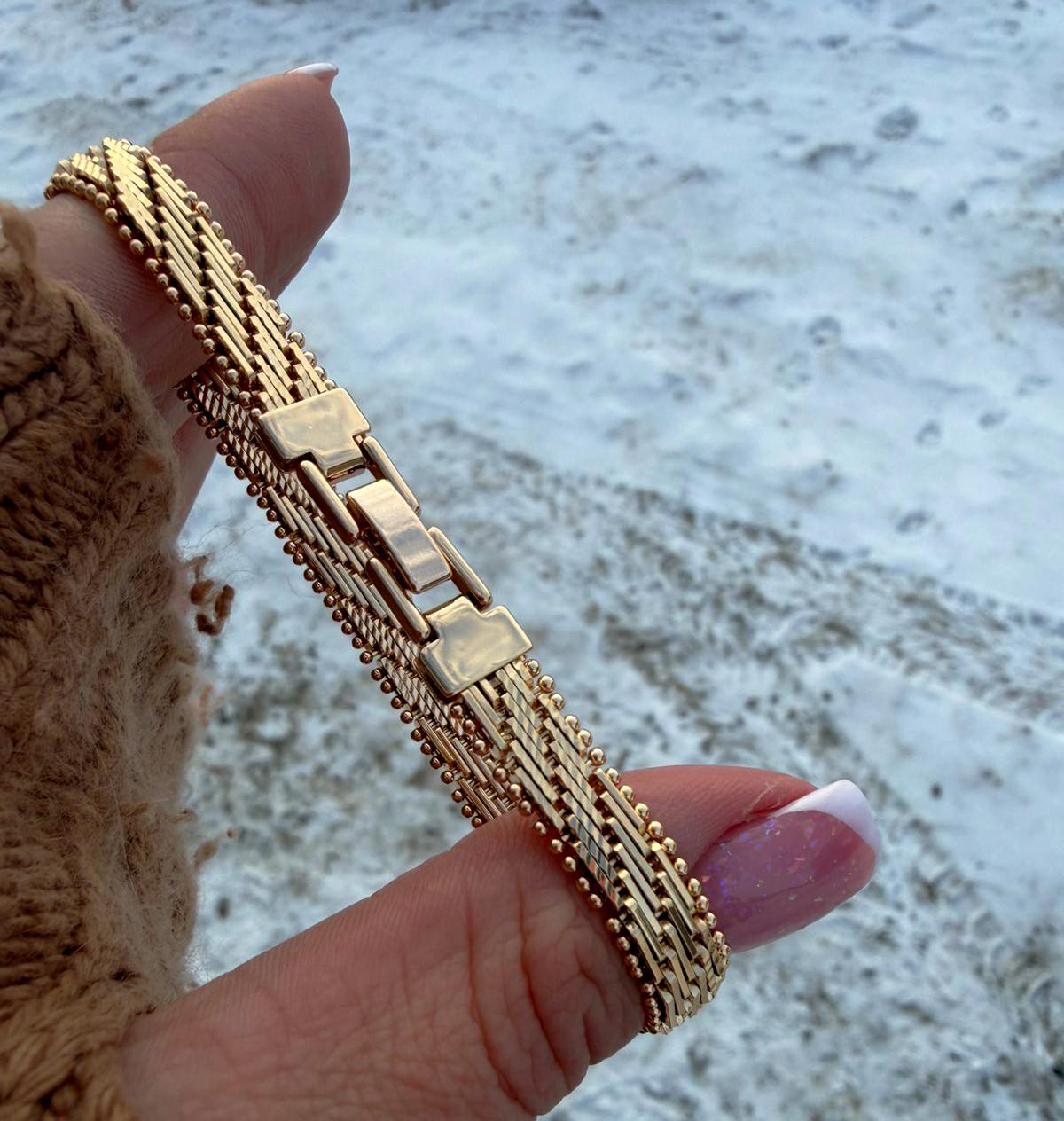 Браслет женский Xuping многорядное переплет 18к 585п 21,5 см Золотой (50-005) Браслет женский Xuping многорядное переплет 18к 585п 21,5 см Золотой (50-005)