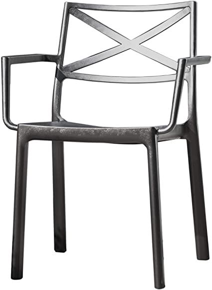 Пластиковый стул Keter Metalix chair Черный (249182) - фото 1